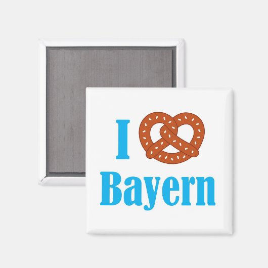 J'aime aimer Bayern réfrigérateur aimant (Recto/Verso)