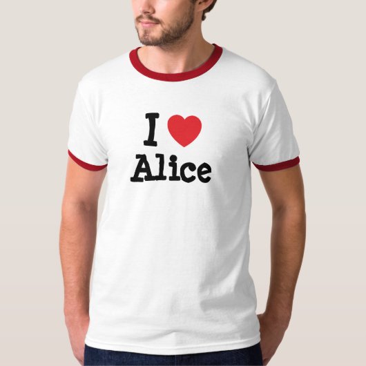J'aime Alice coeur T-Shirt (Devant)