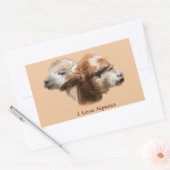 J'aime Alpacas Stickers Rectangle (Enveloppe)