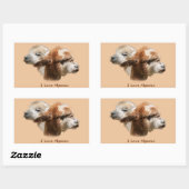 J'aime Alpacas Stickers Rectangle (Feuille)