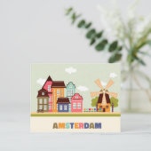 J'aime Amsterdam Voyage Pays-Bas Carte postale (Debout devant)