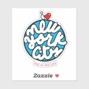 j'aime autocollant new york city