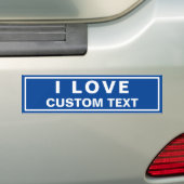 J'aime Autocollant pare-chocs personnalisé (En voiture)