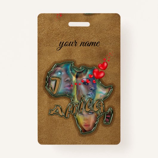 J'aime Badge Sac messenger Afrique (Devant)