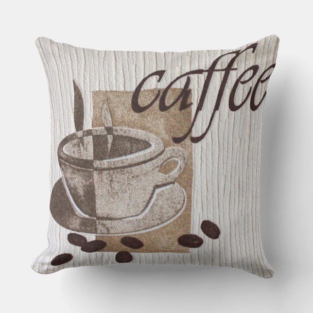 J'aime Caffee (Café) Designer Coussin (Recto)