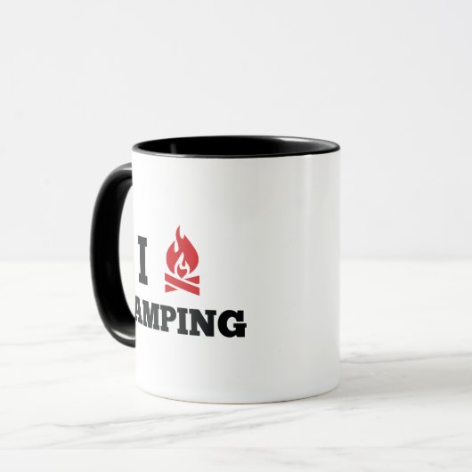 J'Aime Camping Café Mug (Devant gauche)