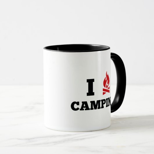 J'Aime Camping Café Mug (Devant droit)