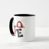 j'aime camping campeur camp café tasse (Devant gauche)