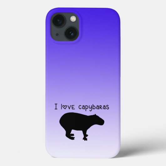 J'Aime Capybaras Coque-Mate coque iphone violet (Verso)