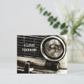 J'aime carte postale Vintage (Debout devant)