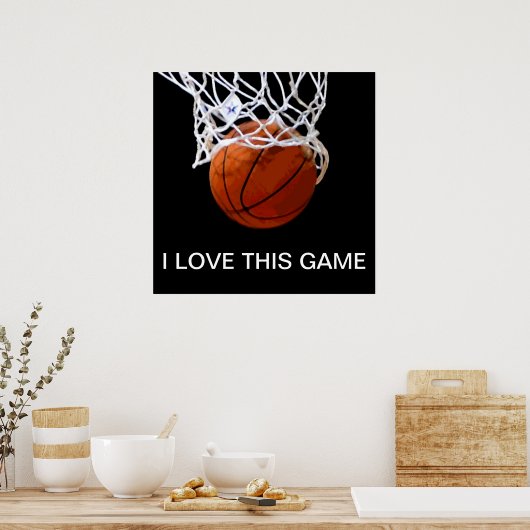 J'Aime Ce Jeu Basketball Poster (Cuisine)
