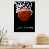 J'Aime Ce Jeu Gros Plan Poster De Basketball (Cuisine)