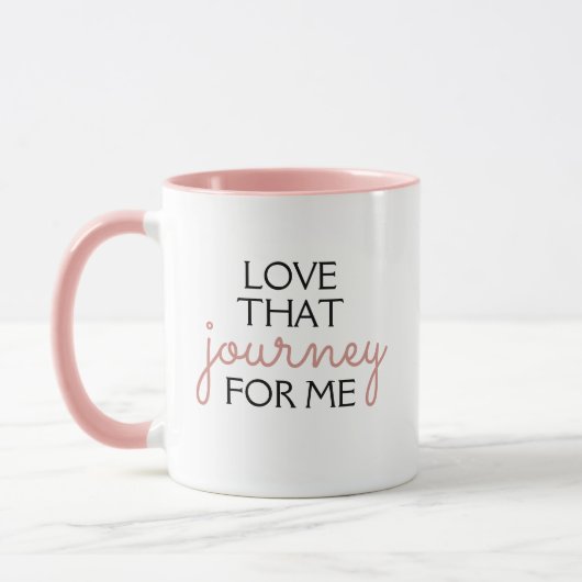 J'Aime Ce Voyage Pour Moi, La Mug À Deux Tons Rose (Gauche)