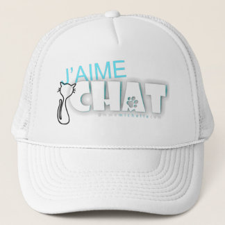 J'aime Chat avec Chat Trucker Hat Pet