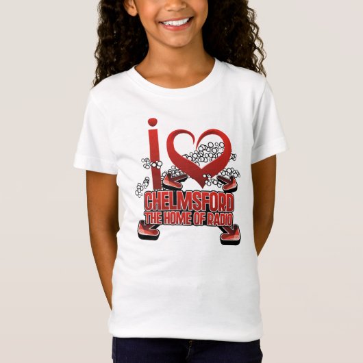 J'aime Chelmsford la maison du T-shirt par radio (Devant)