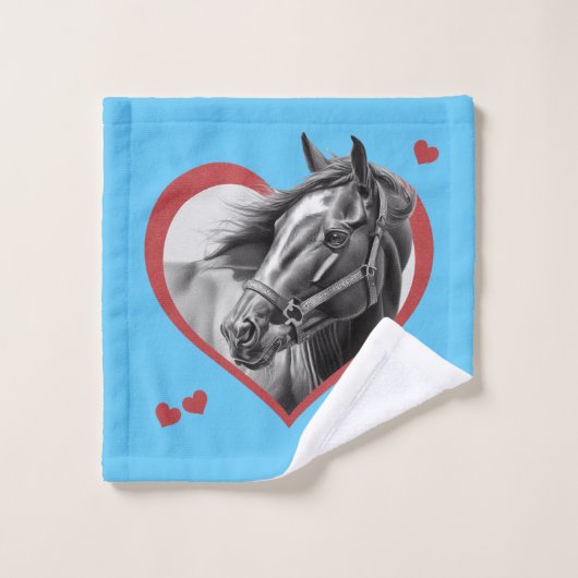 J'aime Chevaux nouveau 2 (Gant de toilette)
