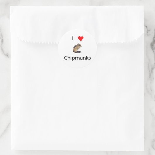 J'aime chipmunks Sticker (Sac)