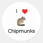 J'aime chipmunks Sticker (Devant)
