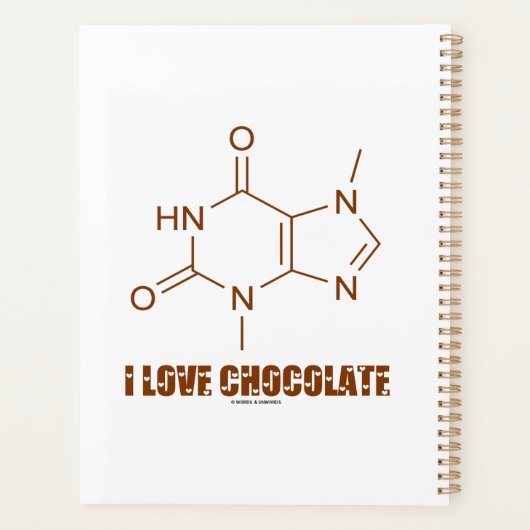 J'Aime Chocolat Théobromine Molécule Chimie (Dos)