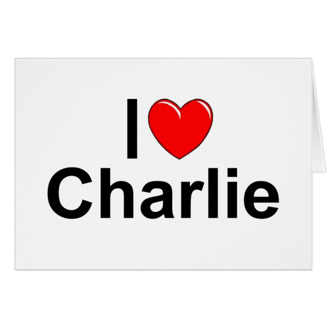 J'aime (coeur) Charlie (Devant horizontal)