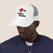J'aime (coeur) mon casquette d'or de chien de (En situation)