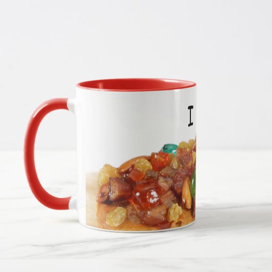 J'aime confessions de café fruitcake mug (Gauche)