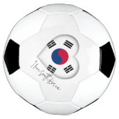 J'aime Corée du Sud Drapeau couleurs Heart Soccer (Tourné)