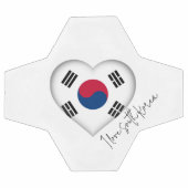J'aime Corée du Sud Drapeau couleurs Heart Soccer (Plat)