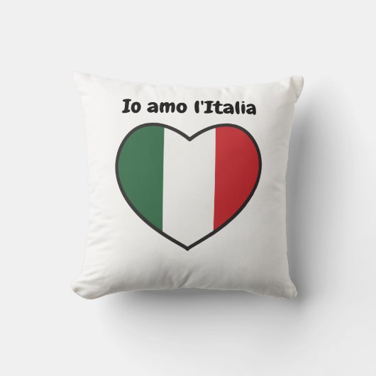 J'aime coussin Italie [Io amo l'Italia] (Recto)