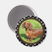 J'aime Dachshunds 2 Magnet (Recto/Verso)
