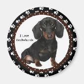 J'aime Dachshunds Magnet (Devant)