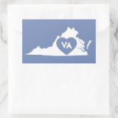 J'aime des autocollants d'état de la Virginie (Sac)