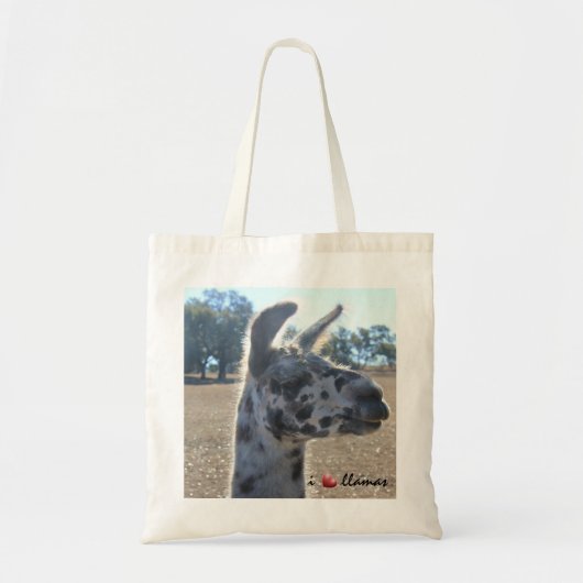 J'aime des lamas, sac fourre-tout mignon à lama (Devant)
