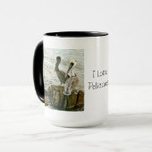 J'aime des pélicans ! Tasse de café (Devant gauche)