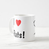 J'aime des rats ! tasse (Devant gauche)