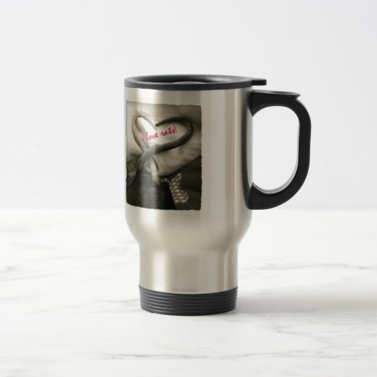 J'aime des rats ! tasse argentée (Droit)