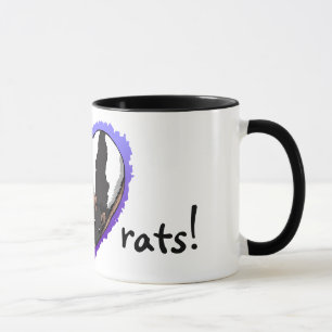 J'aime des rats ! Tasse : Rats à capuchon