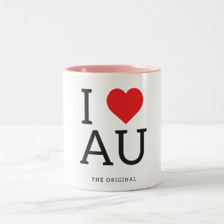 J'aime des tasses d'AU de coeur de l'Australie | I
