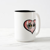 J'aime des tasses de chats de Sphynx (Devant droit)