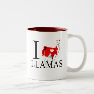 J'aime des tasses de lamas