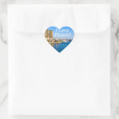 J'Aime Destin Floride Stickers En Forme Coeur (Sac)