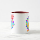 J'aime Dinos T-Rex et tasse nommée de Stegosaurus (Centre)