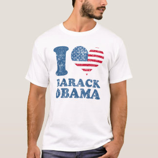 J'aime (drapeau) le T-shirt de Barack Obama