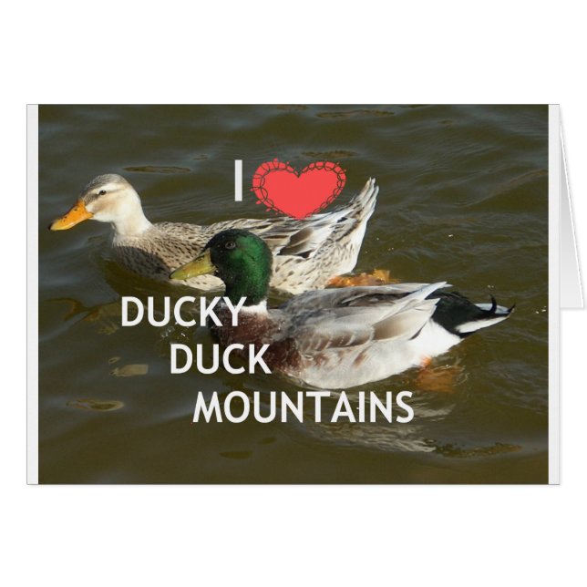 J'aime Ducky Duck Mountains Design (Devant horizontal)