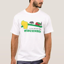 J'aime être du T-shirt du Wisconsin