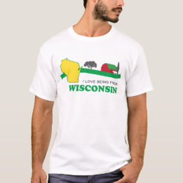J'aime être du T-shirt du Wisconsin