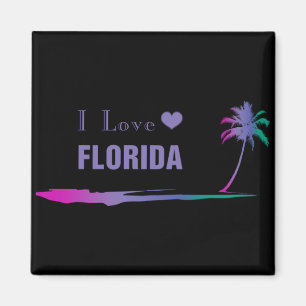 J'Aime Floride coloré mauve aimant