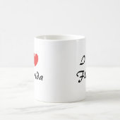 J'Aime Floride Typographie du Coeur Café Mug (Centre)