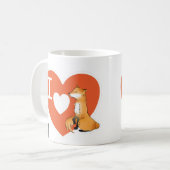 J'aime Fox | J'aime Bunny | Couple Mug (Devant gauche)