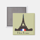 J'aime France Magnet (Recto/Verso)